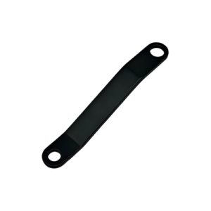 *"Close-up of the durable Zoje brand connection plate (Part #10010403) used in industrial sewing machines. Shows precision holes for needle bar alignment and sturdy metal construction."*