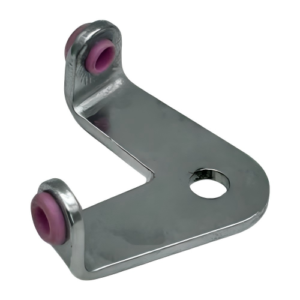 *"Close-up of the Daimoku #25765 Thread Guide Inderle, a metal sewing machine accessory designed to ensure smooth thread feeding and reduce snags. Ideal for industrial and domestic machines."*