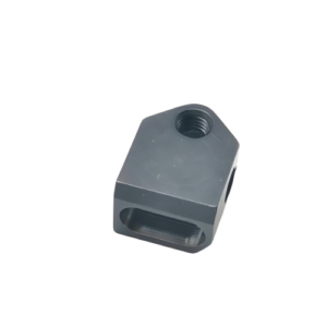 Close-up of a durable metal Megasew connecting block (model #P26-28), designed to replace worn-out sewing machine parts for optimal performance
