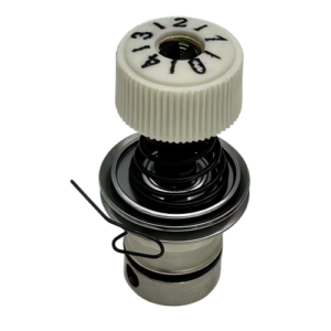 "Close-up of the Brother S51182001 thread tension set, showing tension discs, spring, and screws. A must-have replacement part for smooth stitching on compatible Brother sewing machines."*