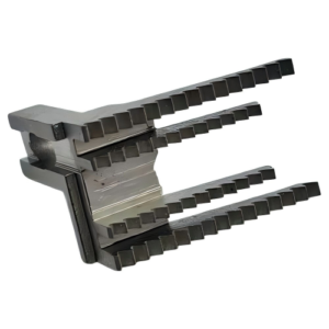 "Close-up of the Megasew #P10-7 feed dog’s teeth for smooth fabric feeding."