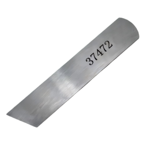 Close-up of the Yamato Lower Knife #37472, showcasing its sharp high-carbon steel blade and compatibility with industrial sewing machines."