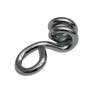 "Close-up of the Zoje Thread Guide #10011139, a high-precision metal component designed to improve thread tension and reduce breakage in industrial sewing machines."