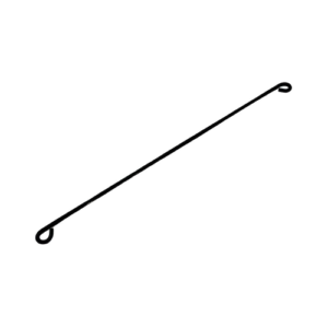 *"Close-up of the Zoje presser foot rod (#10010464), a metal replacement part for industrial sewing machines. Shows detailed threading and durable construction."*