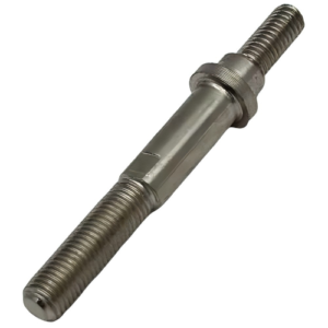 *"Close-up of the Daimoku #25760 tension post, showing its threaded design and steel construction. Ideal for industrial sewing machine repairs."*